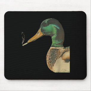 Grappige mallard eend meme met sigaret muismat