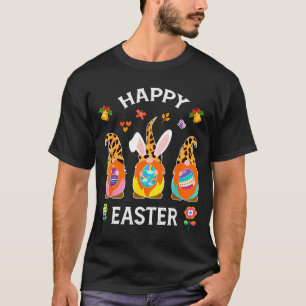 Grappige malle drie kabouters konijn houdende ei b t-shirt
