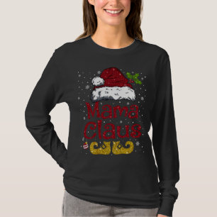 Grappige Mama Claus Bijpassende Familie Kerstman H T-shirt