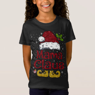 Grappige Mama Claus Bijpassende Familie Kerstman H T-shirt