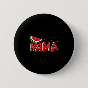 Grappige Mama Watermeloen Zomerfruit Nationaal Wat Ronde Button 5,7 Cm