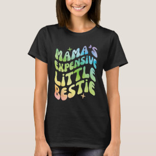 Grappige Mama's Dure Kleine Bestie Groovy T-shirt