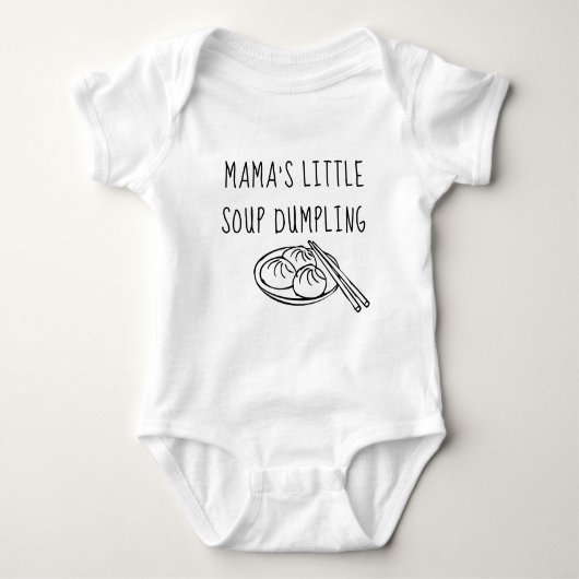 Grappige Mama's Kleine Soep Dumpling Romper (Voorkant)