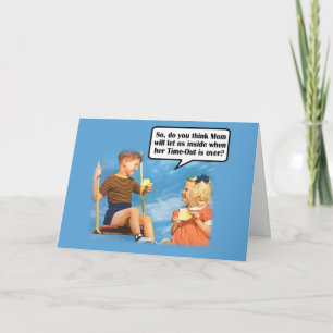 Grappige mama's time-out kaart