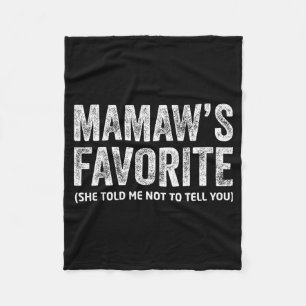 Grappige Mamaw's Favoriete Vintage Fleece Deken