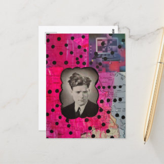 Grappige Man Met Slechte Kapsel Collage Briefkaart