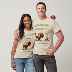 Grappige Man Rent Bison Amerikaanse Buffalo T-Shir T-shirt