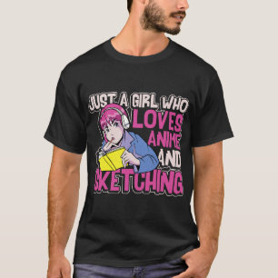 Grappige manga anime tekening voor het tekenen van t-shirt