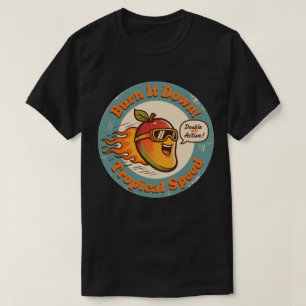 Grappige Mango Racer Tropische Snelheid Boost T-shirt
