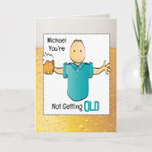 Grappige Mannelijke Cartoon Sarcastische Snarky Be Kaart (Voorkant)