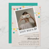 Grappige Mannen 37e verjaardagsuitnodigingen Leuke Kaart (Voorkant / Achterkant)