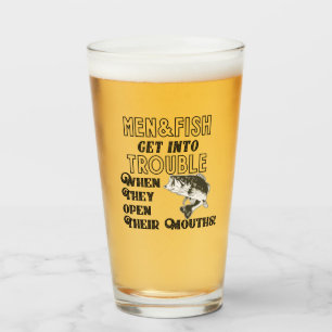 Grappige Mannen en Geviste Quote Problemen Open Mo Glas