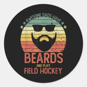 Grappige Mannen Geweldige Vaders Hebben Baarden En Ronde Sticker