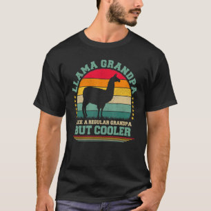 Grappige Mannen Llama Vintage Llama Opa Vaderdag T-shirt