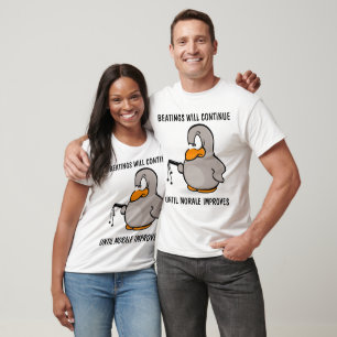 Grappige Mannen T-shirts, BEATINGS ZULLEN DOORGAAN T-shirt