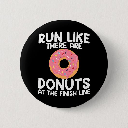 Grappige Marathon Running Donut Half Marathon Ronde Button 5,7 Cm (Voorkant)