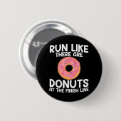 Grappige Marathon Running Donut Half Marathon Ronde Button 5,7 Cm (Voorkant /achterkant)