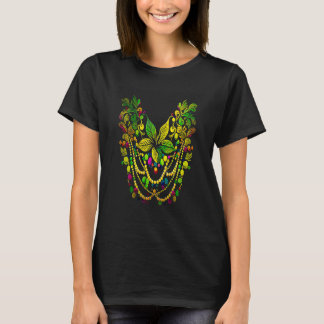 Grappige Mardi Gras Carnaval optocht met kralen fe T-shirt