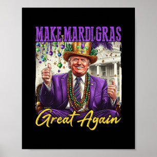 Grappige Mardi Gras Donald Trump Mardi Gras Amerik Poster