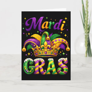 Grappige Mardi Gras-optocht outfit Narrenhoed Mann Kaart