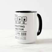 Grappige Marketing Directeur Handling Informatie Mok (Voorkant rechts)