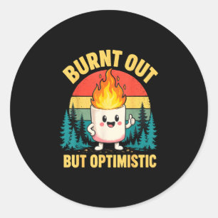 Grappige marshmallow ronde sticker
