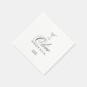 Grappige Martini Olive Bar Restaurant Cocktail Servet (Hoek)