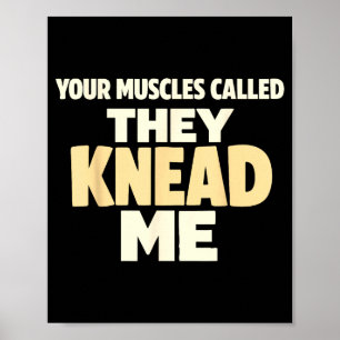 Grappige massage humor spieren heten kneden poster