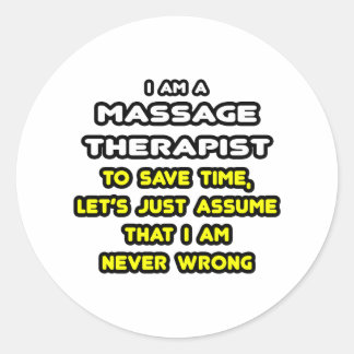 Grappige Massage Therapeut T-shirts en geschenken Ronde Sticker