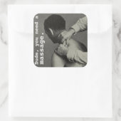  Grappige  Massage Vierkante Sticker (Tas)