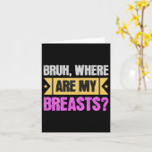 Grappige mastectomie en borstverkleining operatie kaart (Gele Bloem)