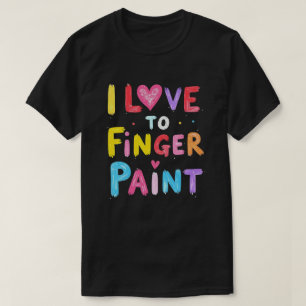 Grappige matching ik hou van vingerverf koppels t-shirt