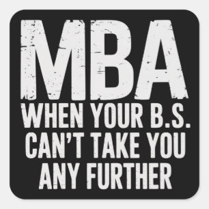 Grappige MBA Master Degree Afstudeerdag Vierkante Sticker
