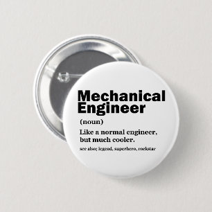 Grappige mechanische ingenieur definitie engineeri ronde button 5,7 cm