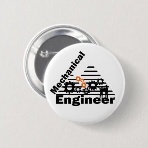 Grappige mechanische techniek ingenieur ronde button 5,7 cm