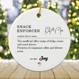 Grappige Medewerker Werkplek Kantoor Christmas Mem Keramisch Ornament