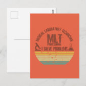 Grappige medische labtechnicus mlt vintage zonsond briefkaart (Voorkant / Achterkant)