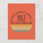 Grappige medische labtechnicus mlt vintage zonsond briefkaart (Voorkant)