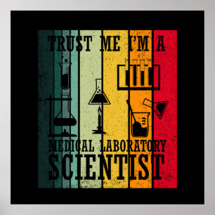 Grappige medische labtechnicus wetenschapper humor poster
