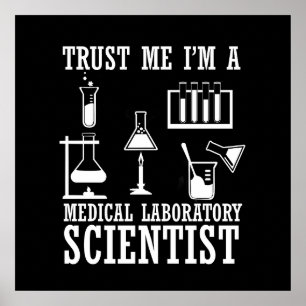 Grappige medische labtechnicus wetenschapper humor poster