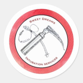 Grappige medische ticker voor anesthesioloog ronde sticker