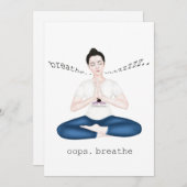 grappige meditatie bedankkaart (Voorkant / Achterkant)