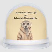 Grappige Meerkat  Sneeuwbol (Voorkant)