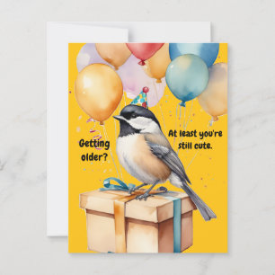 Grappige Mees Verjaardagshumor met Ballonnen Briefkaart