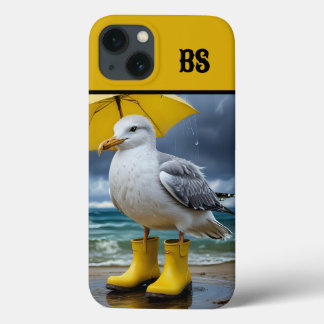 Grappige meeuw in regenlaarzen - Beach Humor iPhone 13 Hoesje