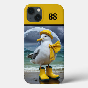 Grappige meeuw in regenlaarzen - Beach Humor iPhone 13 Hoesje