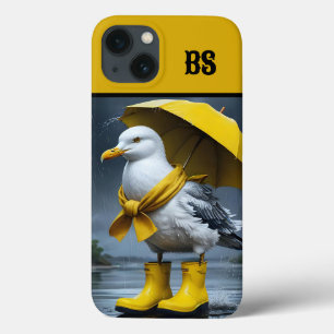 Grappige meeuw in regenlaarzen - Beach Humor iPhone 13 Hoesje