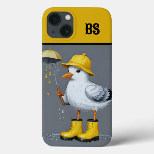 Grappige meeuw in regenlaarzen - Beach Humor iPhone 13 Hoesje