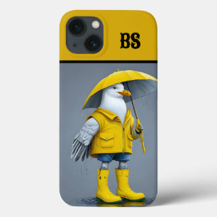 Grappige meeuw in regenlaarzen - Beach Humor iPhone 13 Hoesje