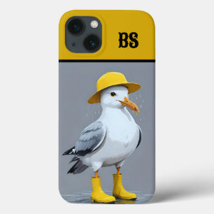 Grappige meeuw in regenlaarzen - Beach Humor iPhone 13 Hoesje